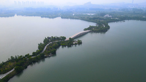 淮北4A风景区南湖湿地公园十七孔桥航拍合集4K128秒视频