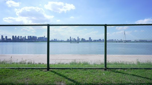武汉青山江滩公园风景4K实拍视频视频