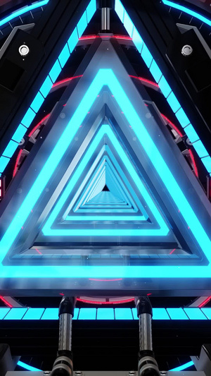 三维科幻立体空间穿梭背景科技背景30秒视频