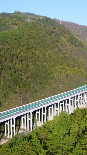 山区高速公路大桥航拍43秒视频