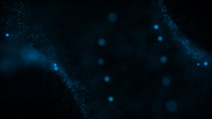 蓝色粒子动画元素带透明度通道19秒视频