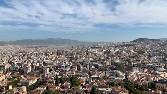 希腊雅典城市风光延时视频[慢动作]视频