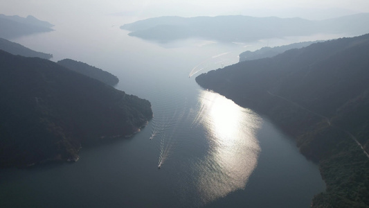 湖南郴州东江湖5A景区航拍视频