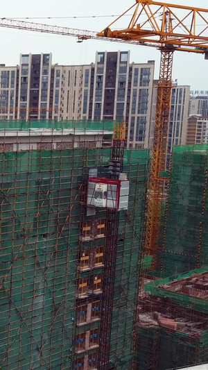 航拍桂林临桂新区楼盘建筑工地楼盘物业76秒视频