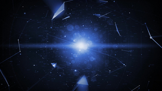 唯美星空科技粒子背景视频