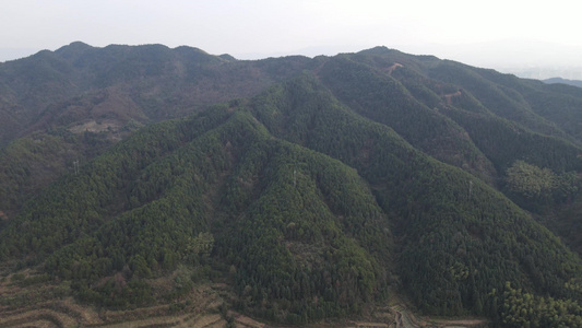 航拍丘陵山川自然风光视频