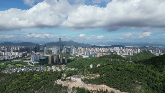 航拍台州大景白云飞瀑公园 视频