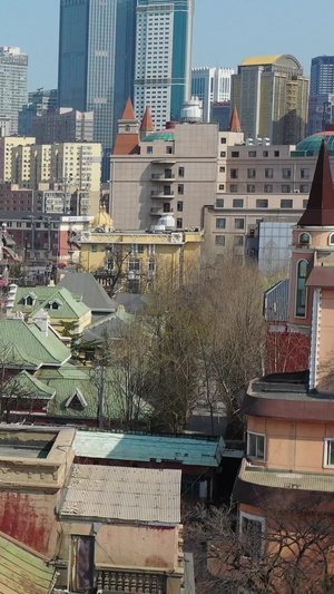 大连俄罗斯风情街风光大连城市风光34秒视频