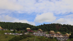 著名旅游景点郎木寺甘肃部分延时视频16秒视频