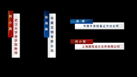 人名条新闻商务企业宣传字幕AE模板视频