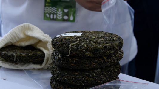 4K制茶手工制茶茶饼茶叶视频