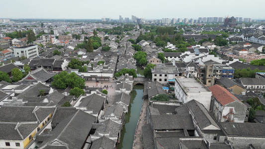 浙江乌镇5A景区航拍视频