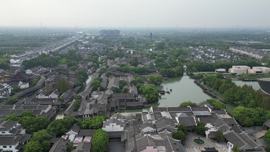 浙江乌镇5A景区航拍视频