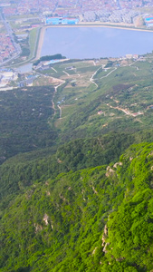 连云港5A风景区花果山山体航拍视频