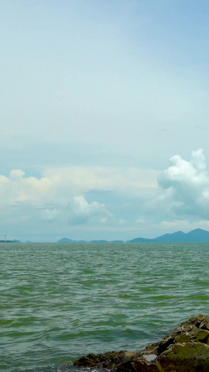 缅甸南部海岛海滨大海延时20秒视频