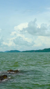 缅甸南部海岛海滨大海延时视频