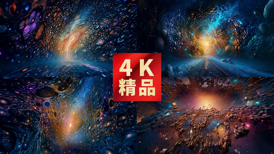 创意星云星空外太空外星球视频