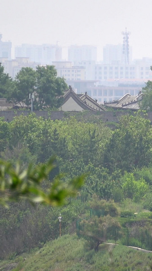 运行中的索道缆车视频旅游景区24秒视频