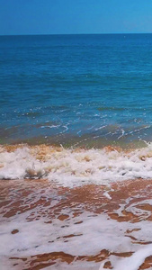 夏日海浪沙滩自然风景视频带环境音大海的声音视频