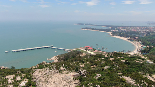 福建湄洲岛5A景区航拍视频