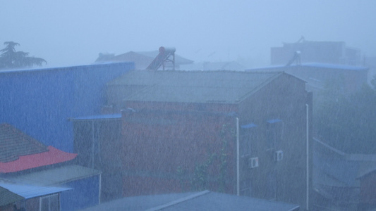 窗外大暴雨[大到暴雨]视频