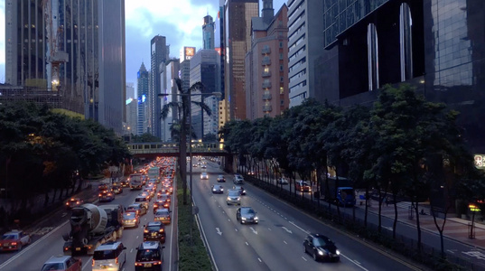 香港繁忙交通延时视频