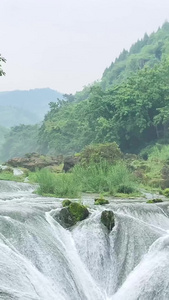 5A景区贵州黄果树风景区银链坠潭瀑布移动视频黄果树瀑布视频