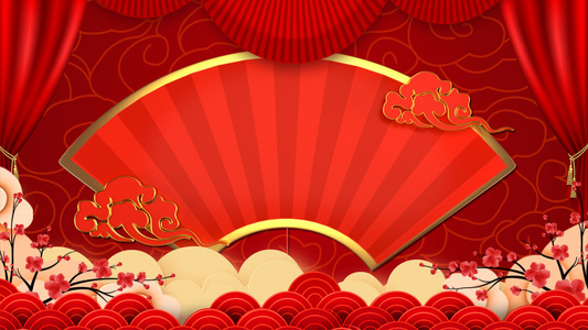 新年喜庆红色背景视频