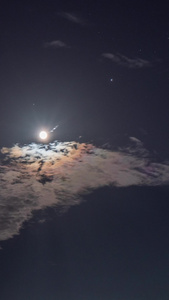 月亮穿梭延时中秋节视频