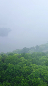 多角度航拍杭州著名旅游景点烟雨中的雷峰塔杭州雷峰塔景区视频