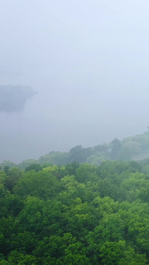 多角度航拍杭州著名旅游景点烟雨中的雷峰塔杭州雷峰塔景区58秒视频