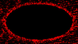 红色枫叶粒子边框修饰动画15秒视频