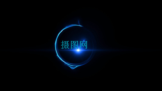 炫酷粒子线条光圈logo演绎视频