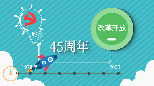 MG动画改革开放宣传片AEcc2017视频模板视频