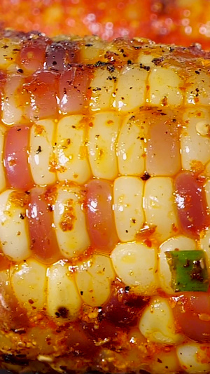 香烤玉米烧烤串46秒视频