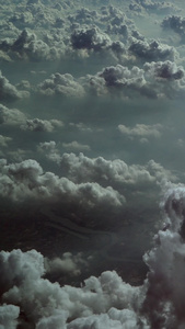 航拍飞机窗外自然美棉花白云天空空镜视频