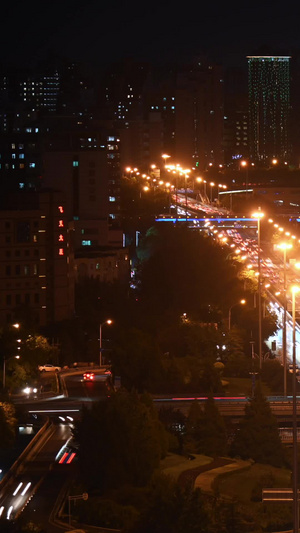 北京广渠门桥高峰期车流立交桥11秒视频