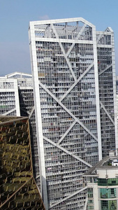 航拍广西柳州城市风光高楼大厦视频