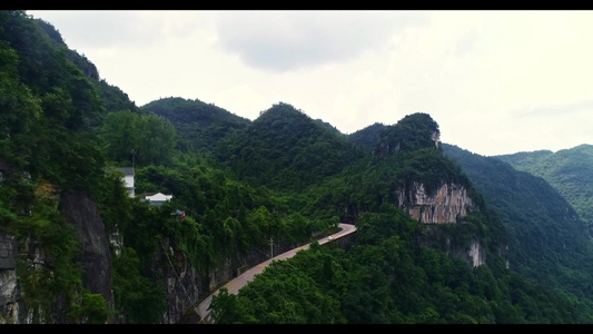 航拍大山风景 三峡自然风光 长江风光视频