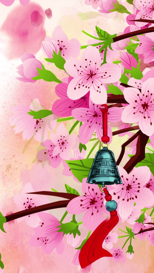 樱花盛开的季节背景素材浪漫樱花76秒视频