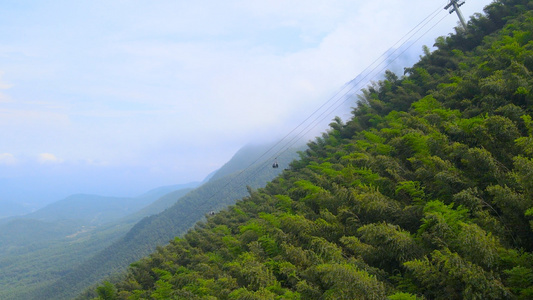 5A风景区明月山高山缆车实拍合集4K视频