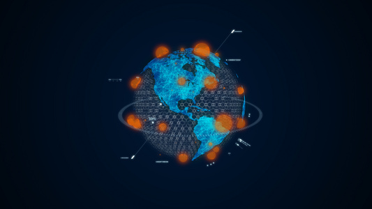 高科技全息地球hud视频