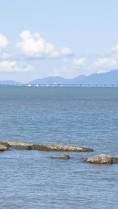 5k素材延时摄影广东珠海海景城市风光视频
