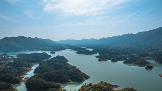 8K自然风光湖北仙岛湖山水湖泊航拍延时视频