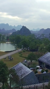 桂林度假酒店航拍广西风光视频