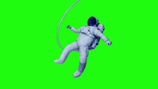 宇航员绿幕特效素材视频