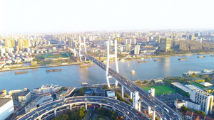 上海南浦大桥航拍37秒视频