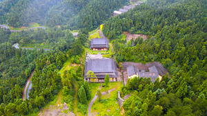 5A风景区明月山明月禅寺航拍合集4K71秒视频