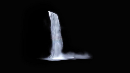 三维瀑布动画视频