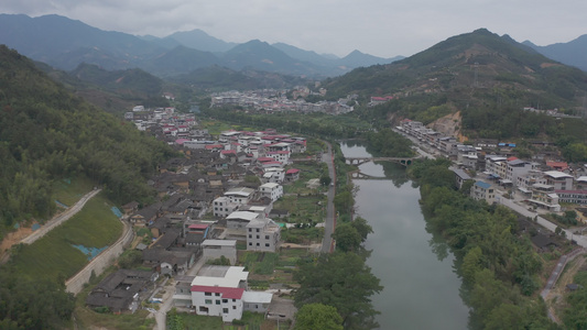 福建省龙岩市漳平水仙生态茶园航拍视频